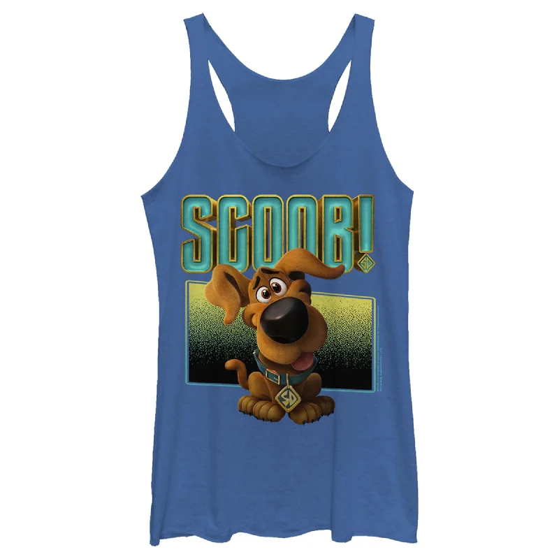 Women's Scooby Doo Puppy Frame Racerback Tank Top fitted tank top