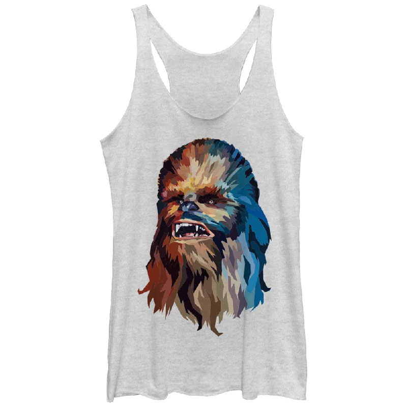 Women's Star Wars Chewbacca Art Racerback Tank Top high neck tank