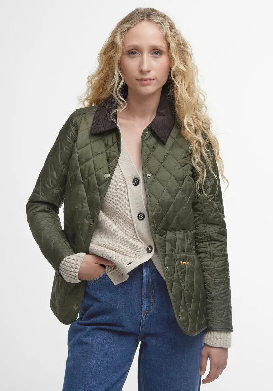 Barbour Annandale Quilted Jacket, Green Chenille Fabric Brocade Fabric Lace Fabric