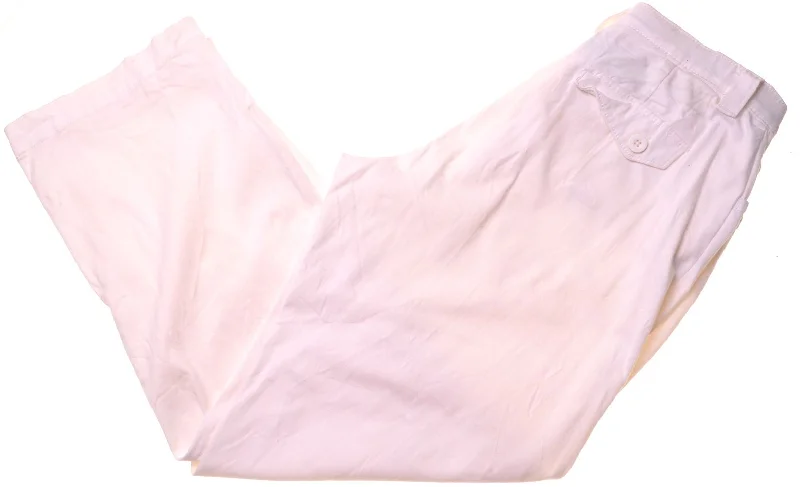 LEE Womens Chino Trousers W31 L29 White Cotton Straight Trousers Brand Named