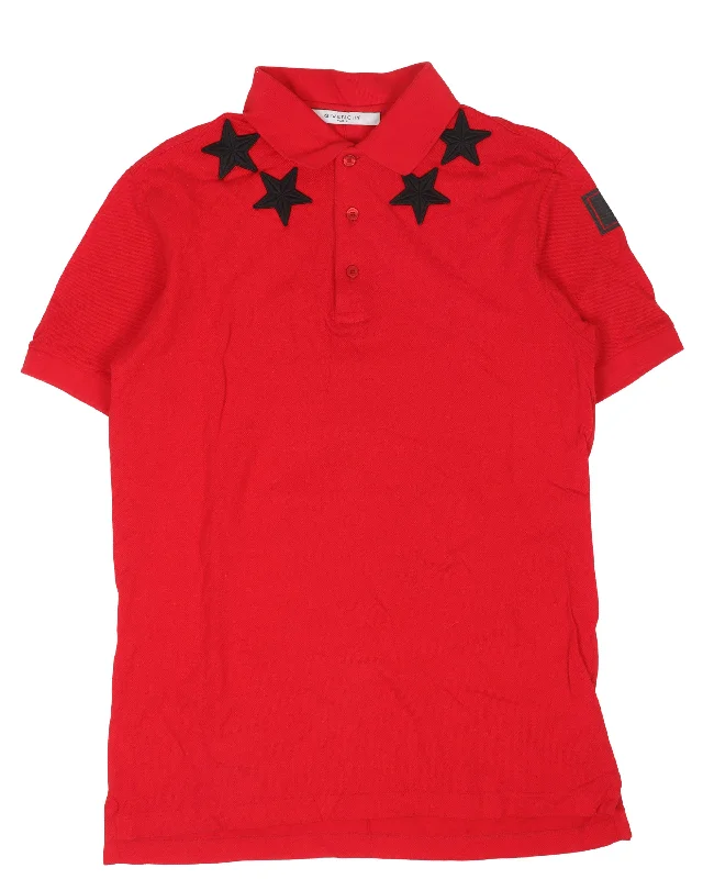 Star Patch Jersey Shirt Business Jersey Tee