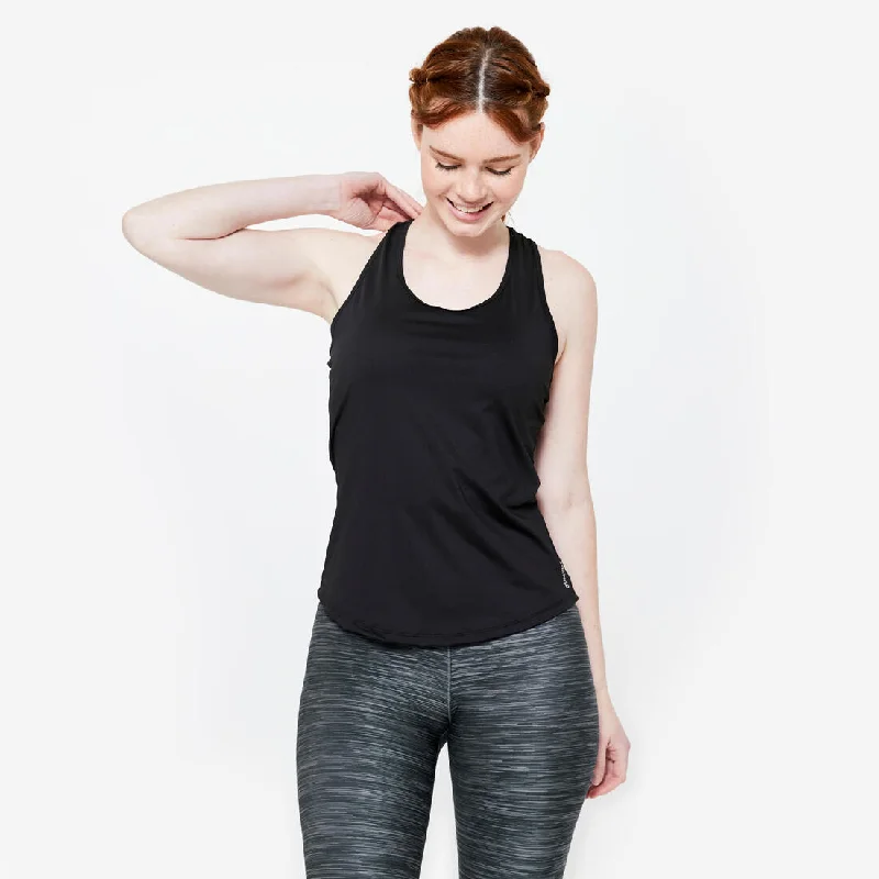 Women's Cardio Fitness Muscle Back Tank Top My Top silver tank top