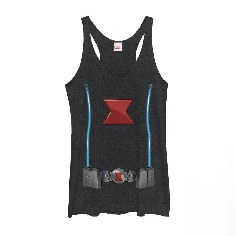 Women's Marvel Black Widow Costume Racerback Tank Top cold shoulder tank