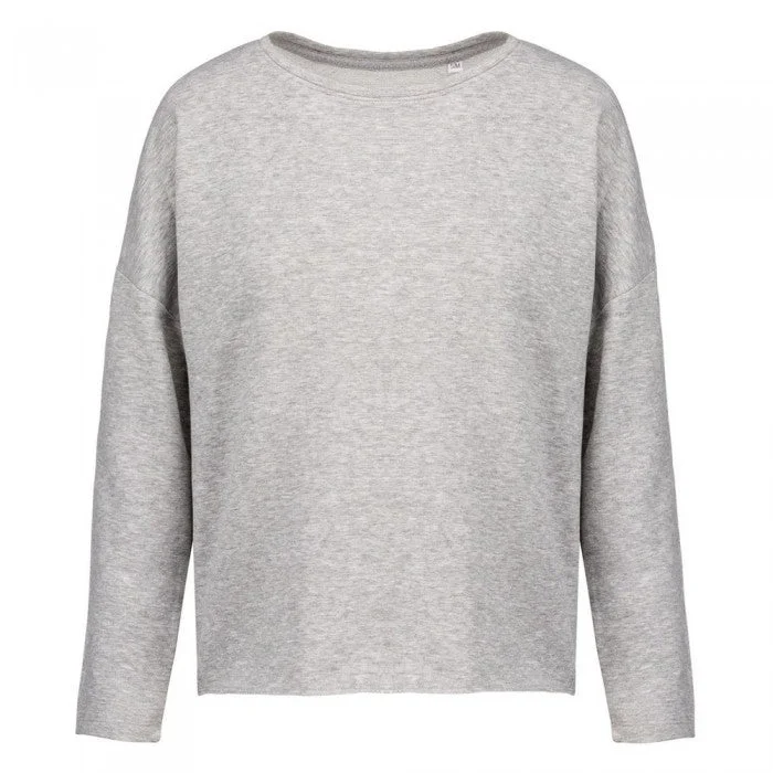 Kariban Womens/Ladies Heather Oversized Sweatshirt Hoodie with High-Low Hem Asymmetrical Trendy