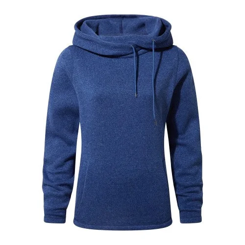 TOG24 Womens/Ladies Acer Fleece Knitlook Hoodie Hoodie with Bell Sleeves Flared Feminine