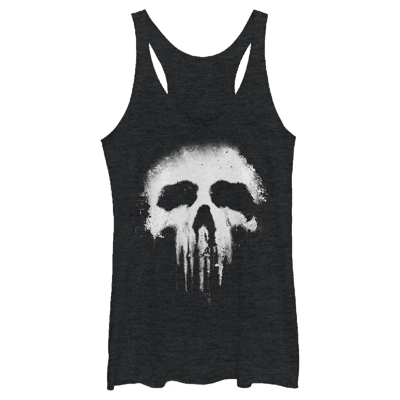 Women's Marvel Punisher Skull Logo Racerback Tank Top fitness tank top