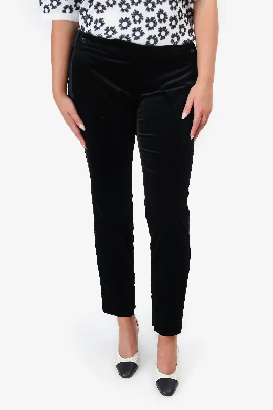 Gucci Black Velvet Trousers Size M Trousers Versatile Stylish
