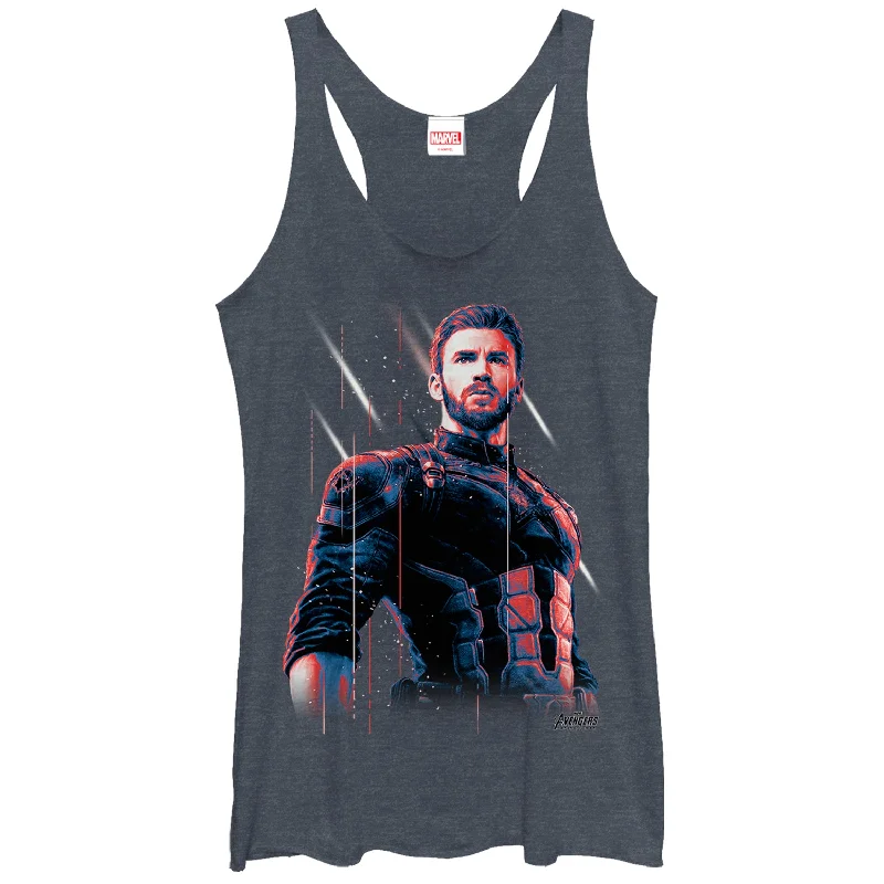 Women's Marvel Avengers: Infinity War Captain Streak Racerback Tank Top scoop neck tank