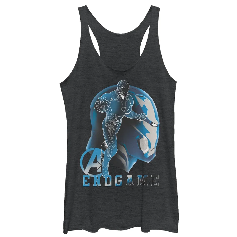 Women's Marvel Avengers: Endgame Iron Man Profile Racerback Tank Top ivory tank top