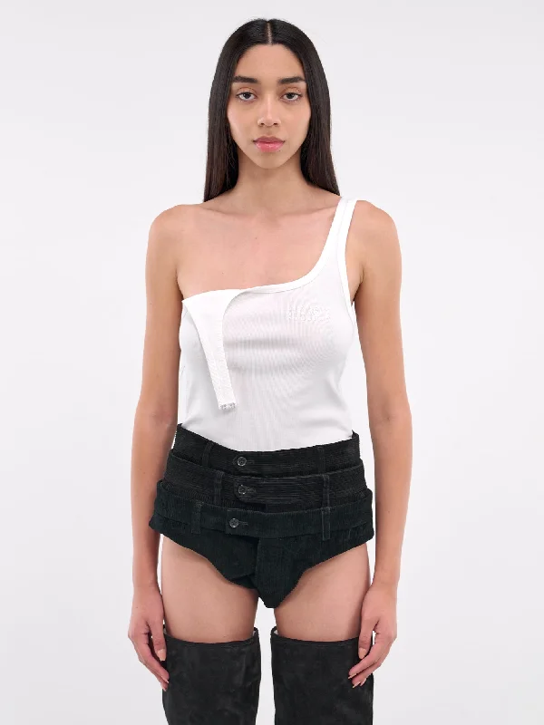 Hook-Eye Tank (S52NL0070-M20054-101-WHITE) navy tank top