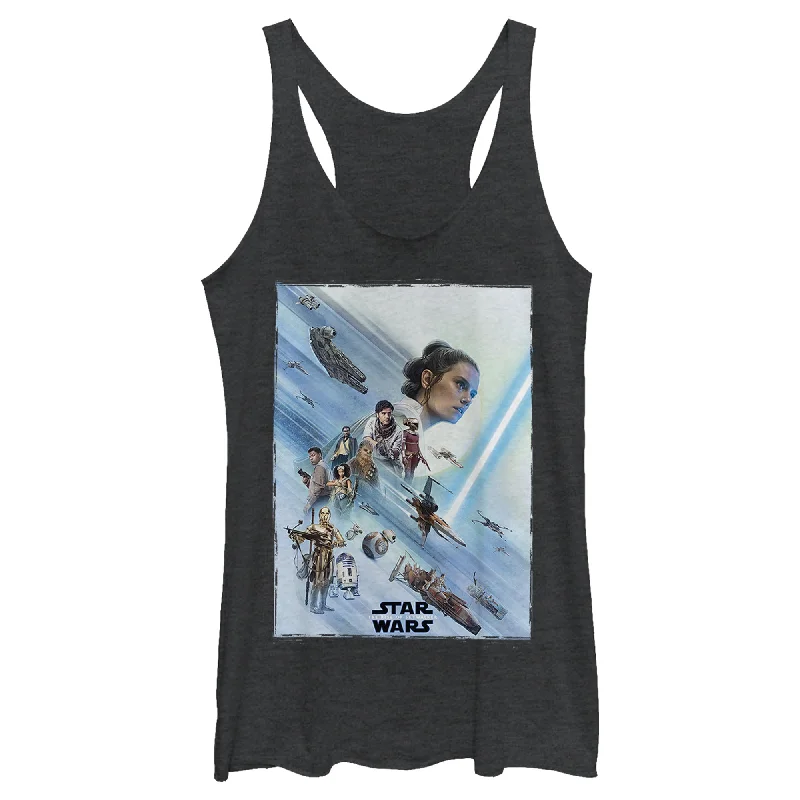 Women's Star Wars: The Rise of Skywalker Rey Poster Racerback Tank Top seamless tank top Women's Star Wars: The Rise of Skywalker Rey Poster Racerback Tank Top seamless tank top