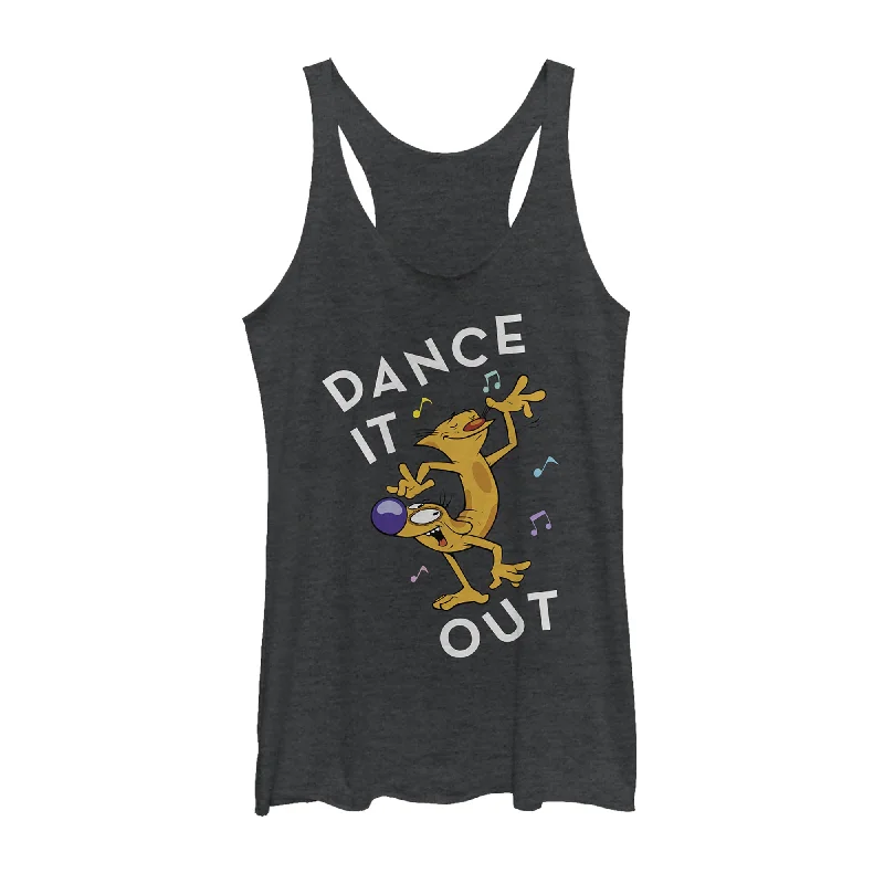 Women's CatDog Dance It Out Racerback Tank Top comfortable tank top