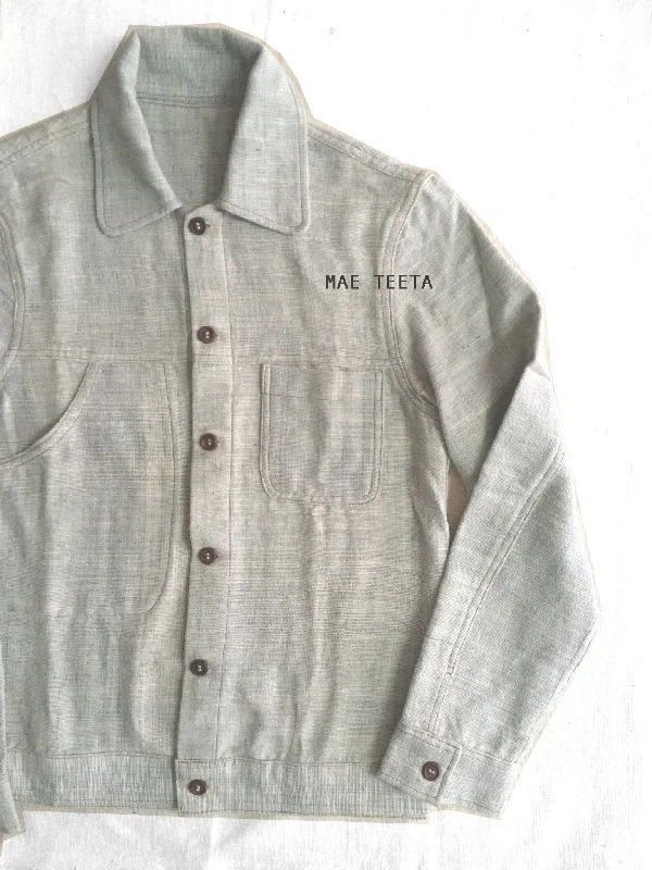 Oversize White Jacket Knit Fabric Woven Fabric Fleece Fabric