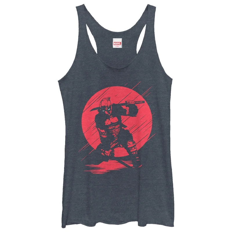 Women's Marvel Deadpool Sunset Streaks Racerback Tank Top essential tank top