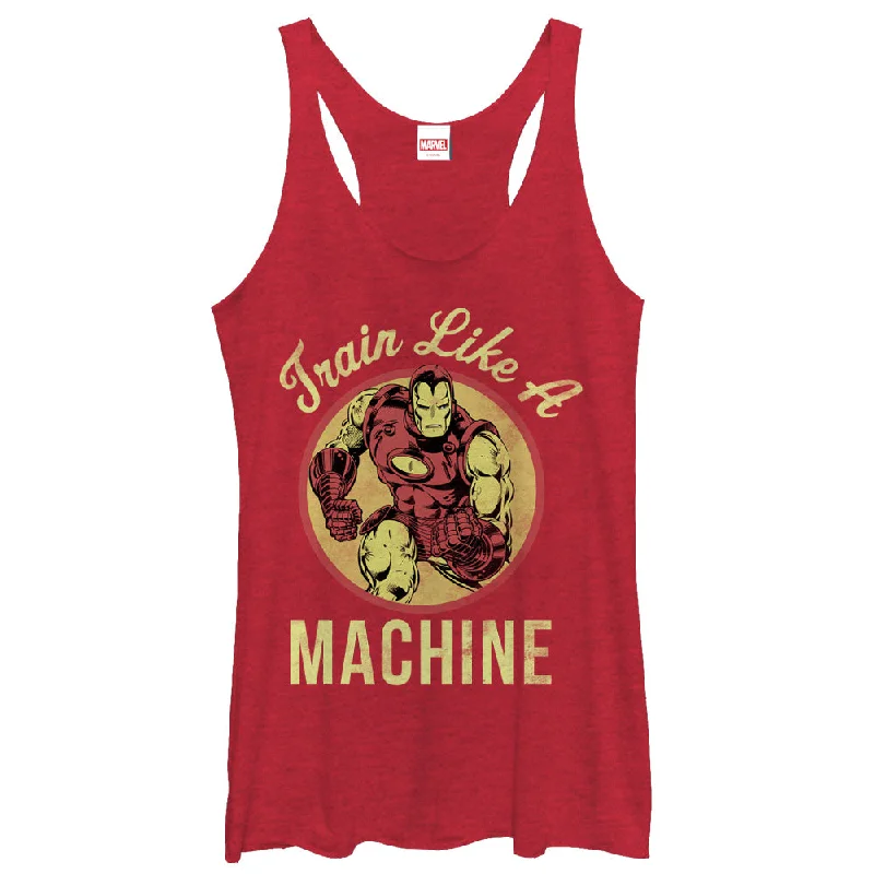 Women's Marvel Iron Man Train Like a Machine Racerback Tank Top modal blend tank