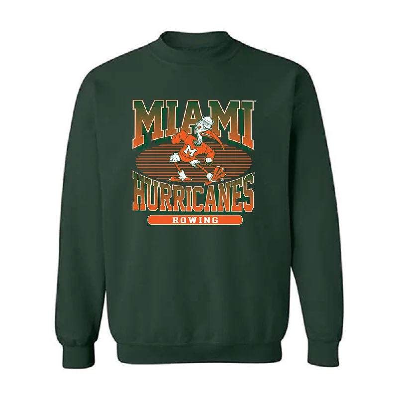 Miami - NCAA Women's Rowing : Abby Evans - Classic Shersey Crewneck Sweatshirt Hoodie with Ribbed Cuffs Snug Fit Comfort