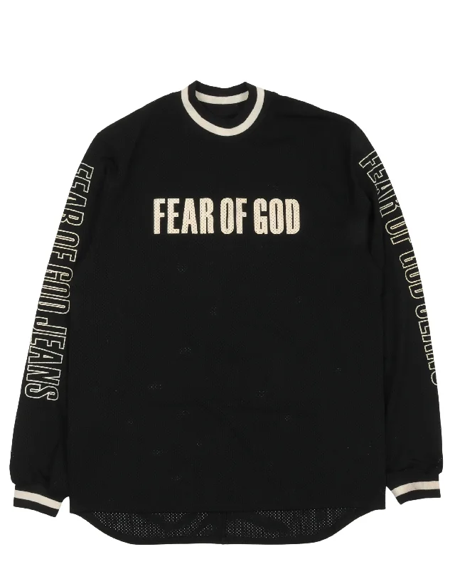 Long Sleeve Jersey Geometric Jersey Top