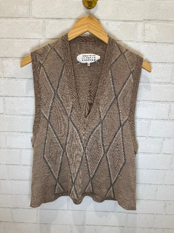 MARTIN MARGIELA Sleevless V Neck Sweater / S Faux Fur Fabric Real Fur Fabric Shearling Fabric