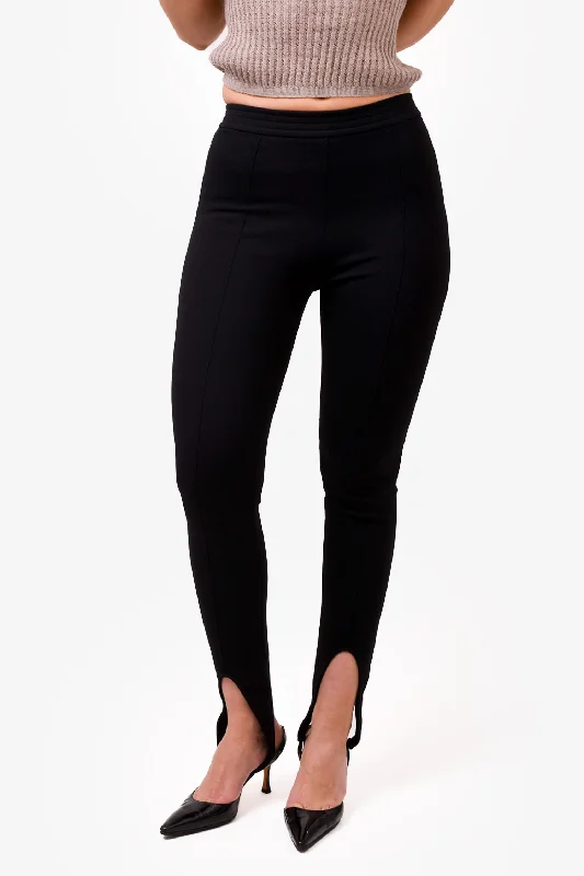 Saint Laurent Black Stir-Up Trousers Size XS Trousers Hiking Durable