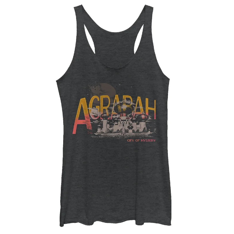 Women's Aladdin Agrabah City of Mystery Racerback Tank Top baby blue tank