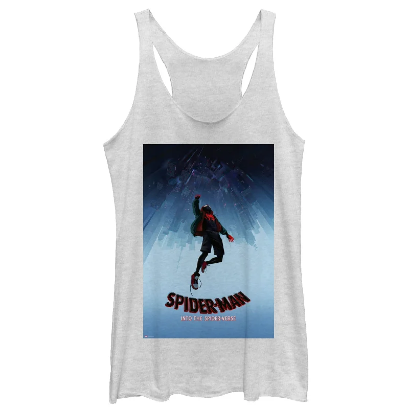 Women's Marvel Spider-Man: Into the Spider-Verse Fall Racerback Tank Top white tank top