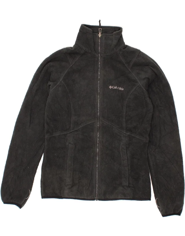 COLUMBIA Womens Fleece Jacket UK 10 Small Black Polyester Nylon Jacket Polyester Jacket Spandex Jacket
