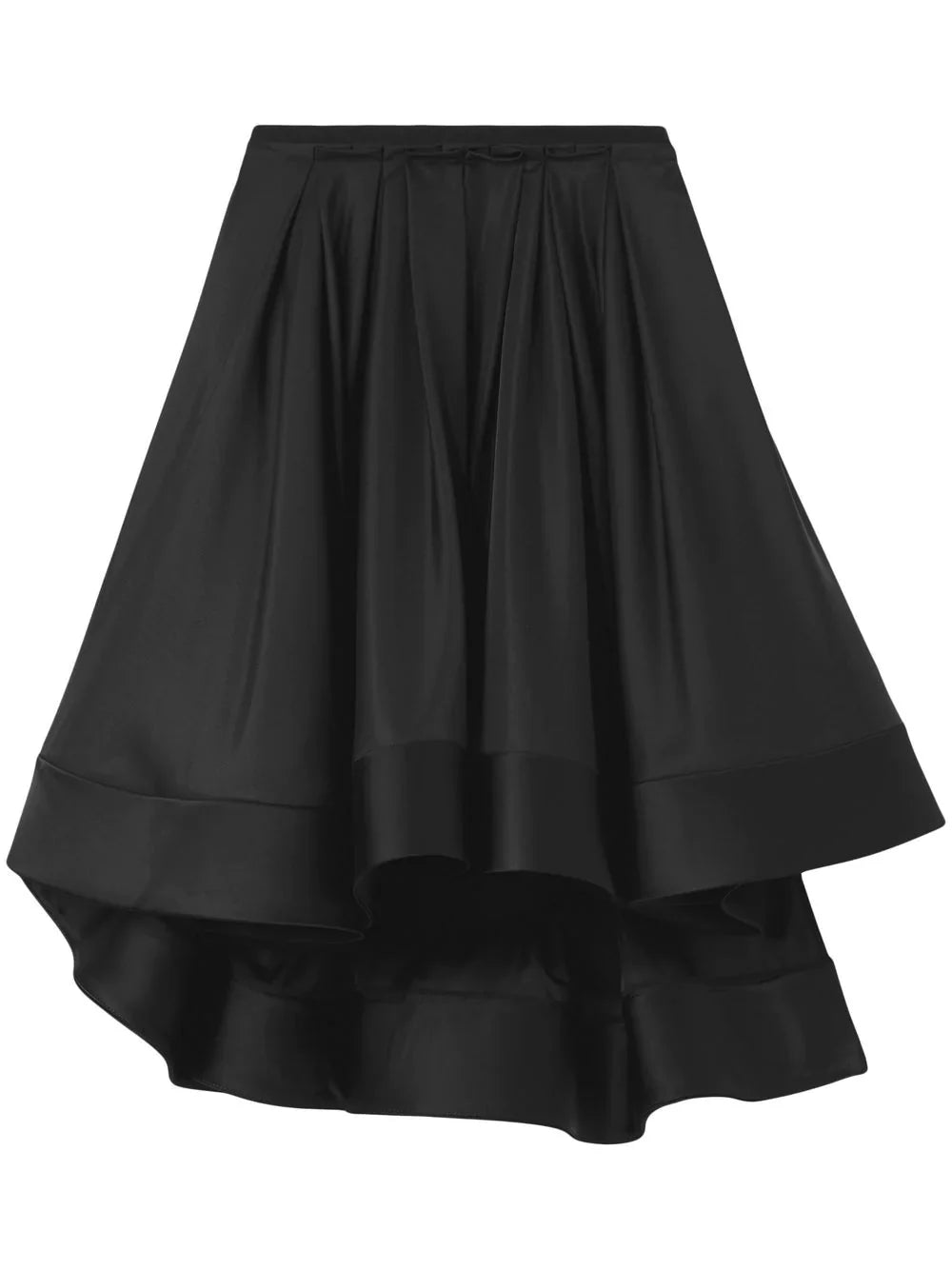 PLEATED FULL TAFFETA SKIRT 001 BLK velvet skirt luxurious