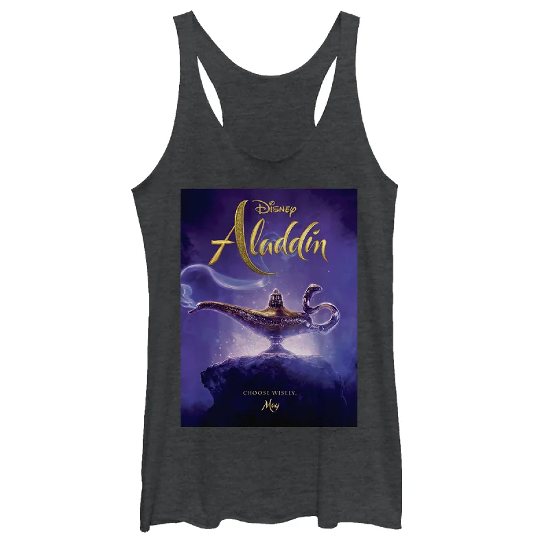 Women's Aladdin Movie Poster Magic Racerback Tank Top bold tank top