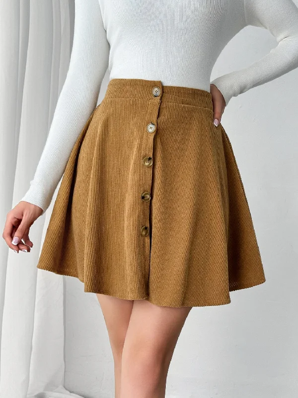 Hazel Blues® |  Buttoned Mini Skirt lace skirt romantic