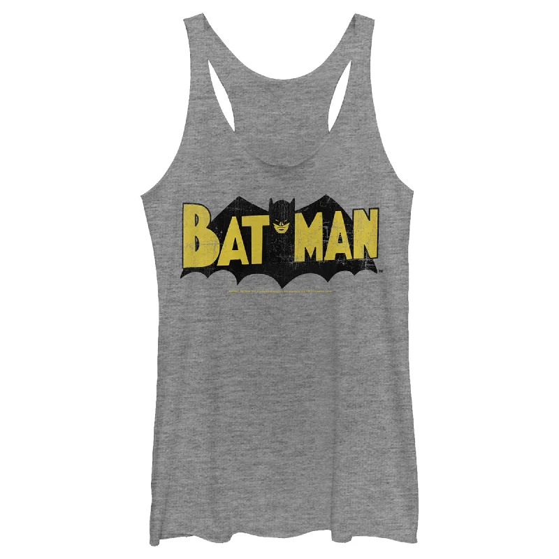 Women's Batman Logo Vintage Racerback Tank Top mint tank top