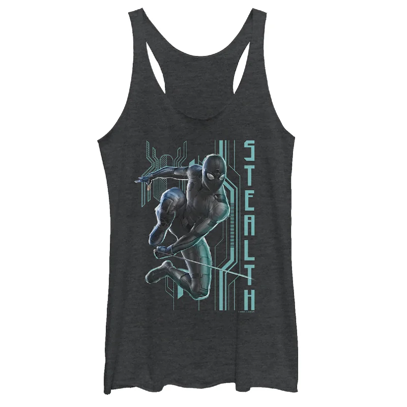 Women's Marvel Spider-Man: Far From Home Stealth Tech Racerback Tank Top teal tank top