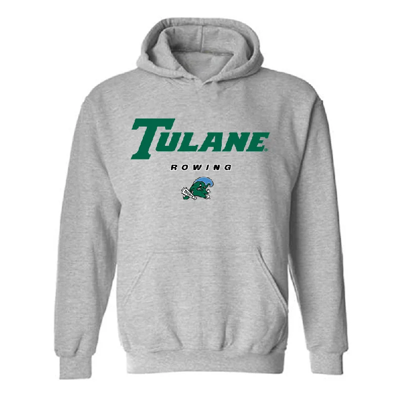 Tulane - NCAA Women's Rowing : Ava Anderson - Classic Shersey Hooded Sweatshirt Hoodie with Front Slit Layering Stylish