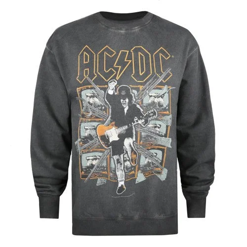 AC/DC Womens/Ladies Blow Up Your Video Washed Sweatshirt Graphic Hoodie Design Print