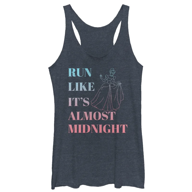 Women's Cinderella Run Like Midnight Racerback Tank Top vintage tank top