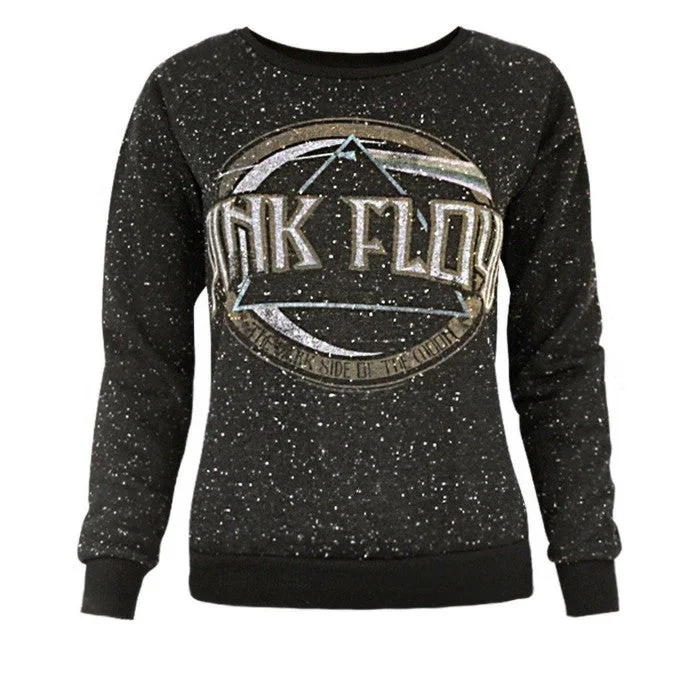 Amplified Womens/Ladies On The Run Pink Floyd Sweatshirt Hoodie with Distressed Vintage Worn