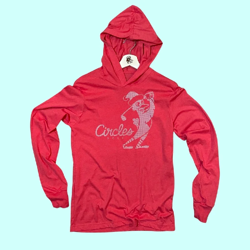 Circles Golf Logo Christmas Sweater Design Thin Hooded Sweatshirt Cashmere Blend Cotton Blend Poly Blend