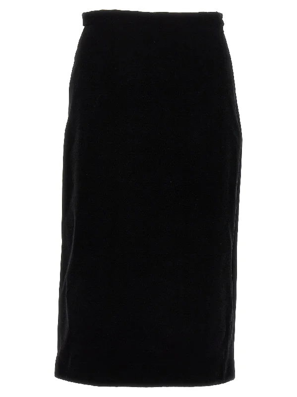 Velvet Midi Skirt seamless skirt comfort