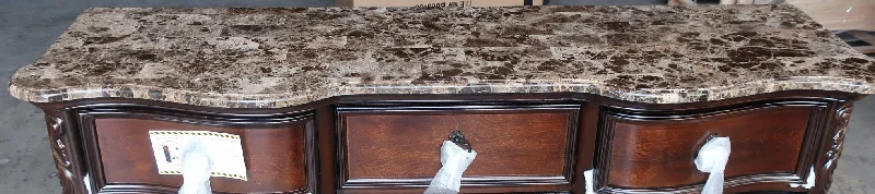 Marble Top Dresser 1603-5M Crew Neckline Casual
