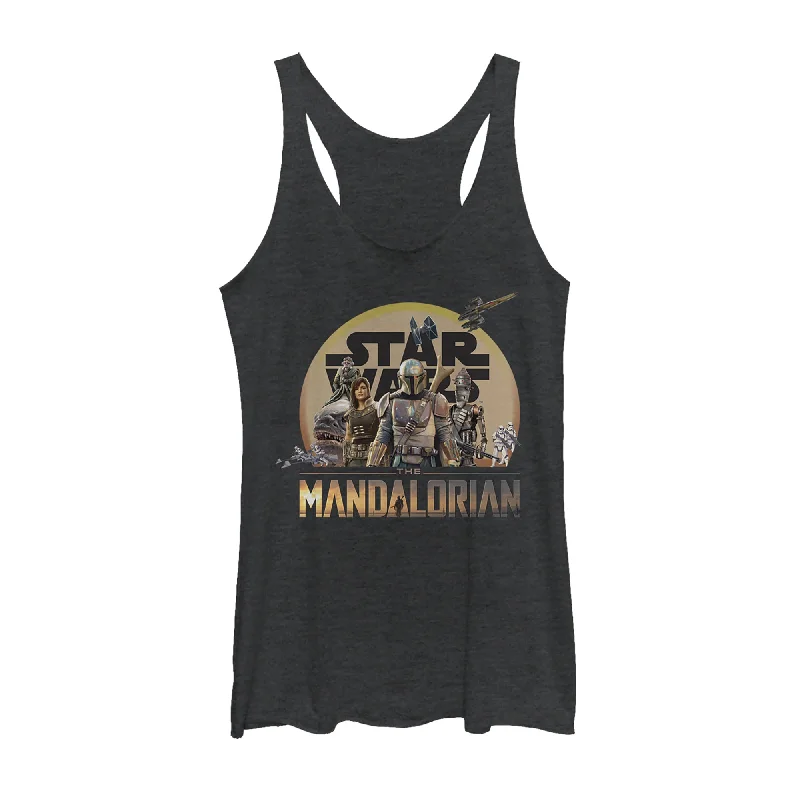 Women's Star Wars: The Mandalorian Character Collage Racerback Tank Top neon tank top Women's Star Wars: The Mandalorian Character Collage Racerback Tank Top neon tank top