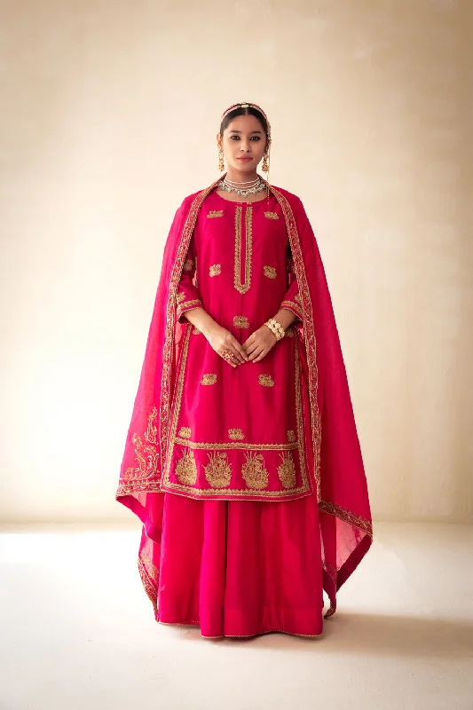 Pink Chanderi Skirt With Kurta denim skirt classic