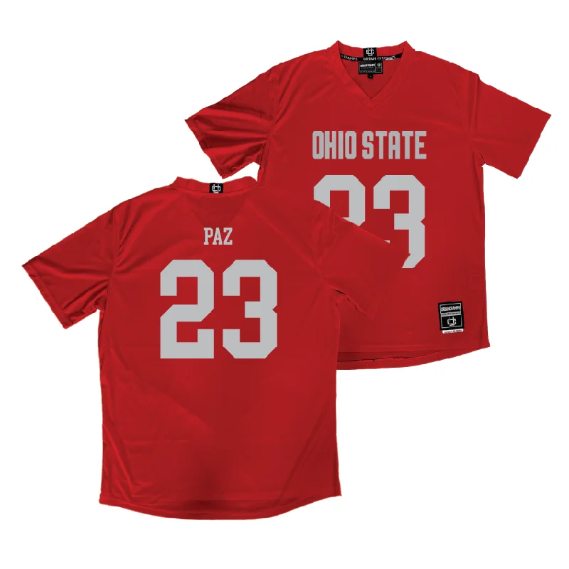 Ohio State Women's Lacrosse Red Jersey  - Maddy Paz Bamboo Jersey Tee