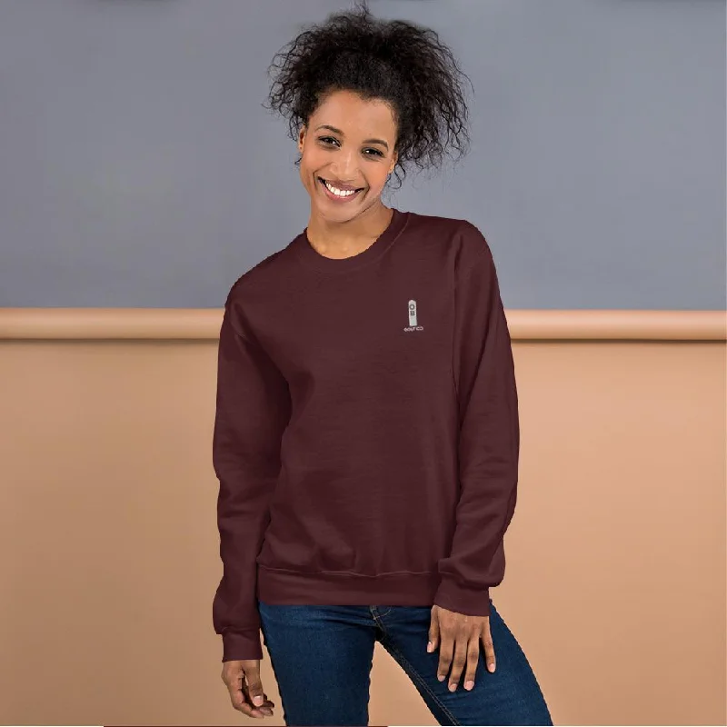 OB Stake Embroidered Sweatshirt Hoodie with Hem Ribbing Snug Secure