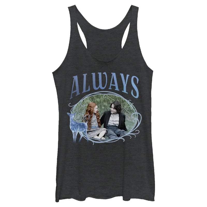 Women's Harry Potter Snape & Lily Always Frame Racerback Tank Top neon tank top