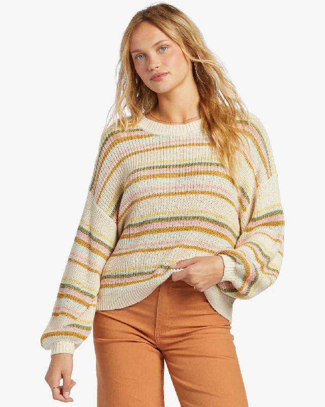 Sheer Love Crew Neck Sweater - Multi Glossy Satin Silk