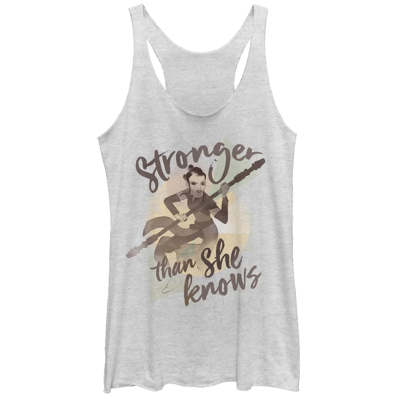 Women's Star Wars: Forces of Destiny Rey Stronger Racerback Tank Top bright tank top