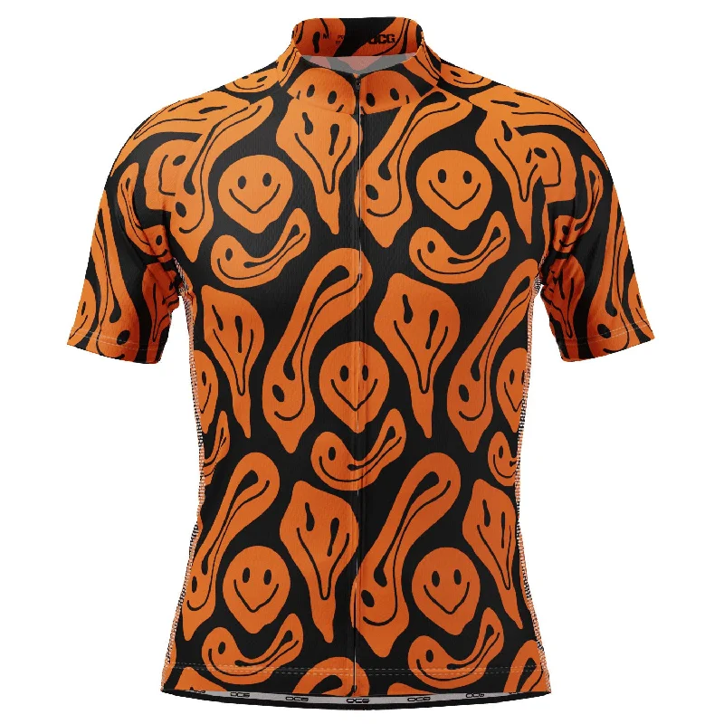 Men's Psychedelic Ghosts Short Sleeve Cycling Jersey Festive Jersey Tee