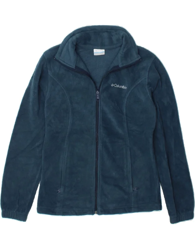COLUMBIA Womens Fleece Jacket UK 10 Small Blue Polyester Fleece Jacket Down Jacket Feather Jacket