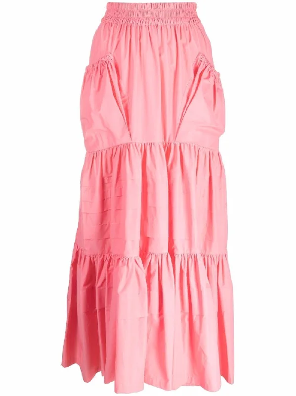 POUCH-POCKET TIERED SKIRT PEOPNK corduroy skirt durable