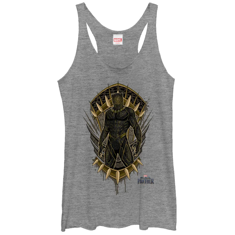 Women's Marvel Black Panther 2018 Claw Crest Racerback Tank Top playful tank top