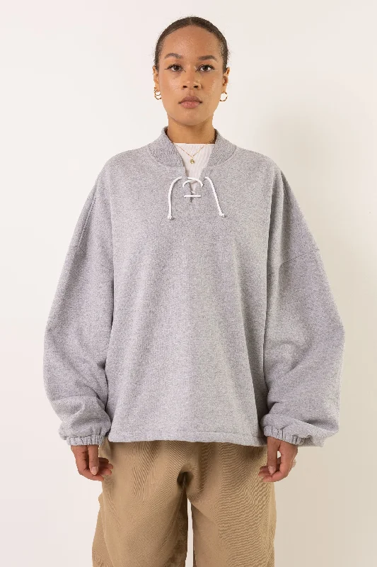 HIKE HOCKEY COLLAR SWEATSHIRT Hoodie with Stripes Bold Sporty